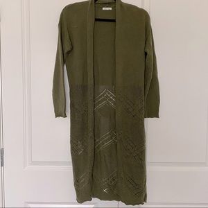 Maurices Long Green Cardigan Size XS